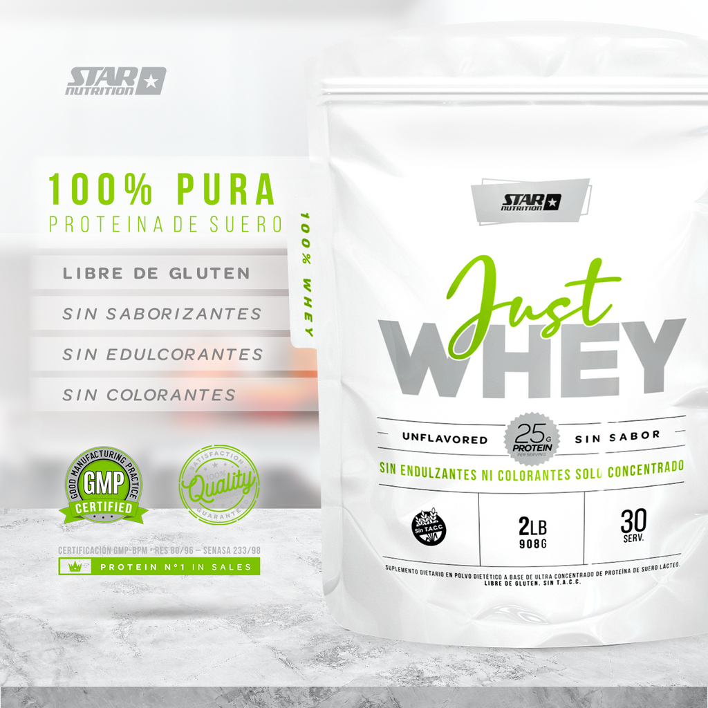 Información nutricional Just Whey Star Nutrition 2lb